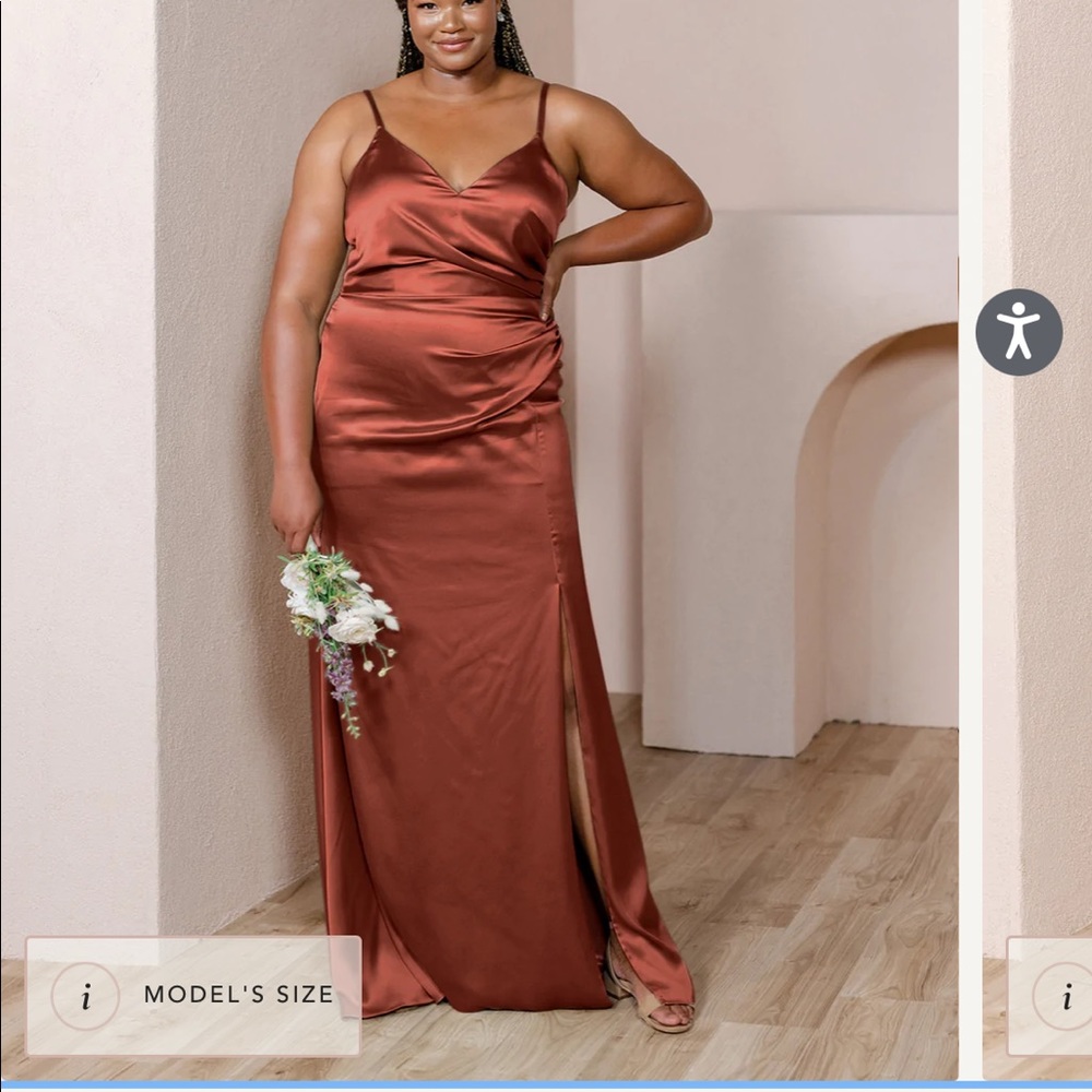 Revelry bridesmaid dress. Style: Rory / Color Cinnamon Rose / Size:8